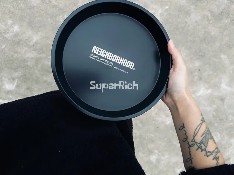 Free shipping nbhd blackened dinner plate baking pan camping portable gift storage bag lightweight and durable salad plate handsome