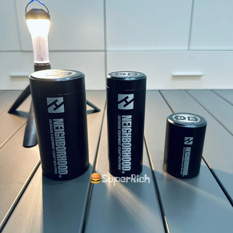Free shipping Nbhd black style outdoor camping camping sealed can portable storage tank toothpick tea coffee bean can aluminum