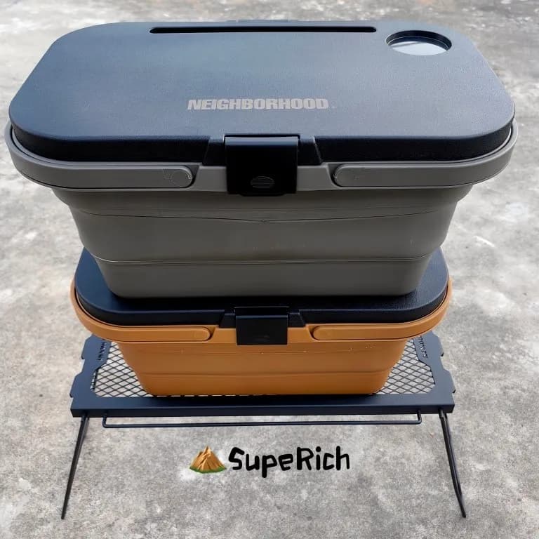 Free shipping Nbhd camping box storage box small table portable black style picnic storage basket camping travel thick