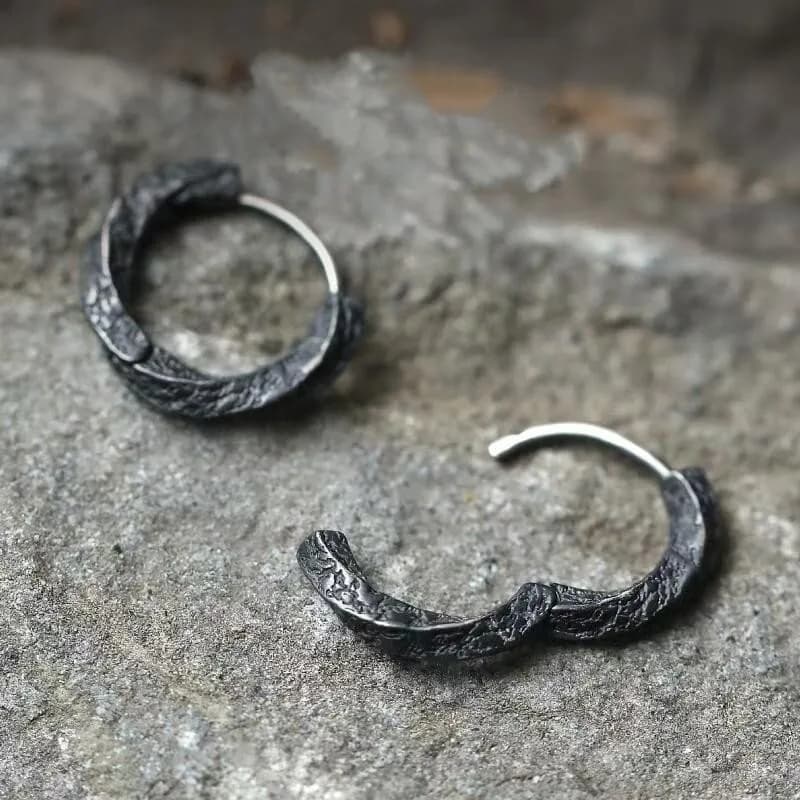 Original "Mobius" earrings for men, high-end plain hoop earrings for men, solid boys' earrings