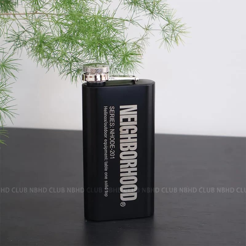 NBHD Blackened style wine jug, portable pocket wine jug, whisky jug, thick stainless steel wine ware for outdoor camping