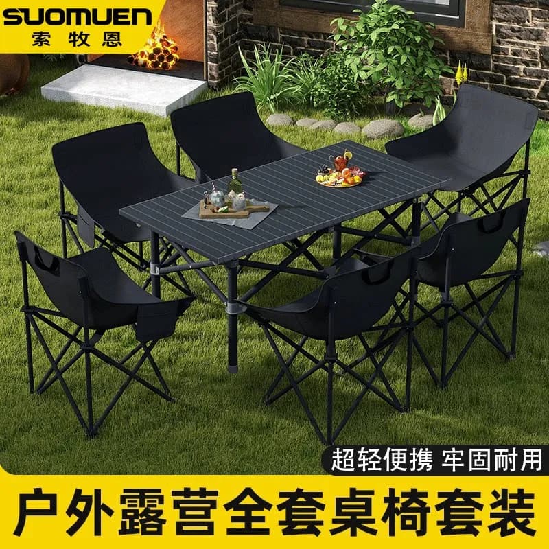 Lightweight outdoor folding moon chair for lazy people to sit and lie down for camping, picnics and fishing, with a load capacity of 500 pounds